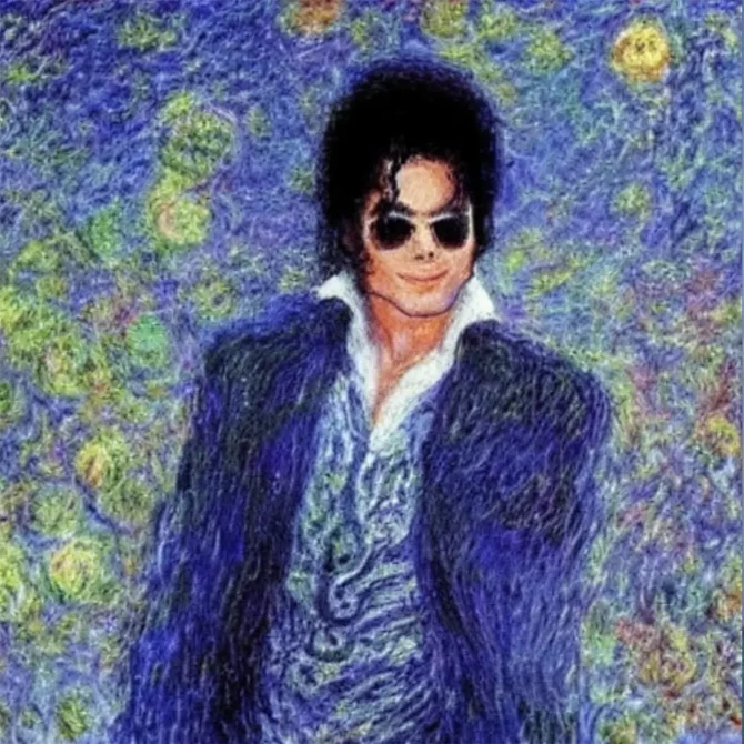 Michael Jackson in the style of Claude Monet     8